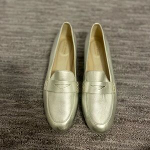 Cole Haan Silver Loafers size 7.5